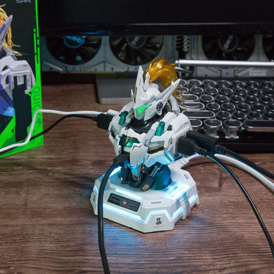 1/72 scale mecha action figure charging station for multiple devices