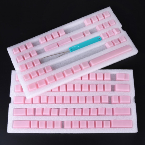 pom jelly keycaps doubleshot translucent oem profile keycaps for diy mechanical keyboard - blank