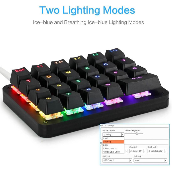 amazing23 portable one handed mechanical keyboard