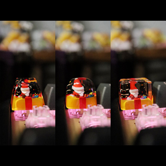 christmas custom resin santa keycap mechanical keyboard crafts