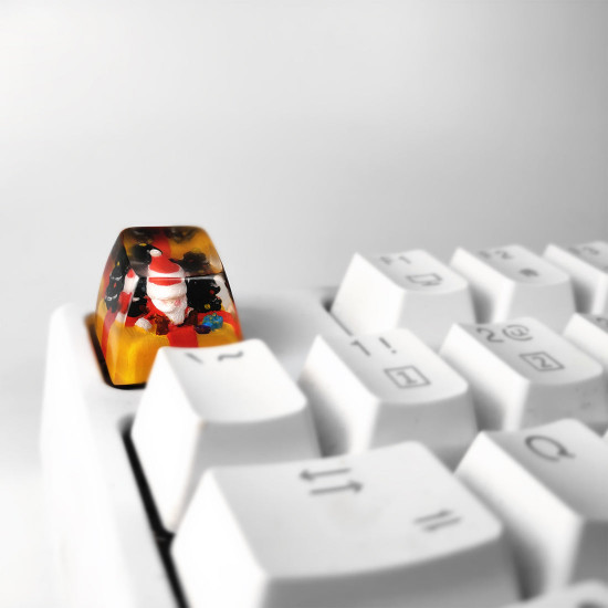 christmas custom resin santa keycap mechanical keyboard crafts