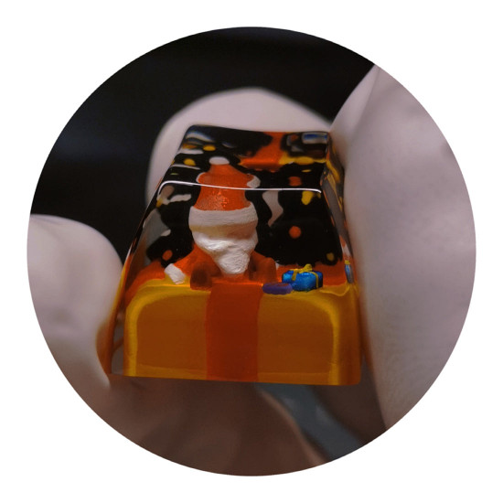 christmas custom resin santa keycap mechanical keyboard crafts