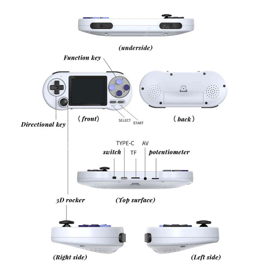 data frog sf2000 retro handheld game console