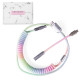 1.1m custom handmade coiled type c usb cable