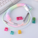 1.1m custom handmade coiled type c usb cable