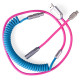 1.1m custom handmade coiled type c usb cable