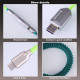 1.1m custom handmade coiled type c usb cable