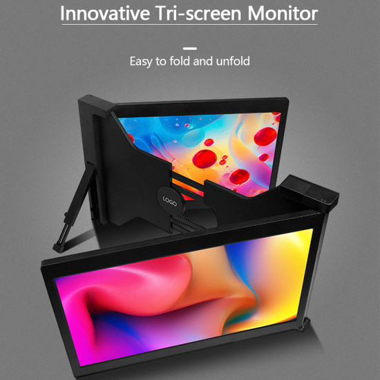 10.1-inch triple portable monitor for laptop full hd ips dual monitor screens extender ips