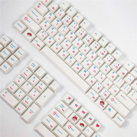 113pcs japanese sushi pbt keycaps