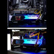 customized 12v 4-pin rgb graphics card holder blue gpu support video card holder bracket