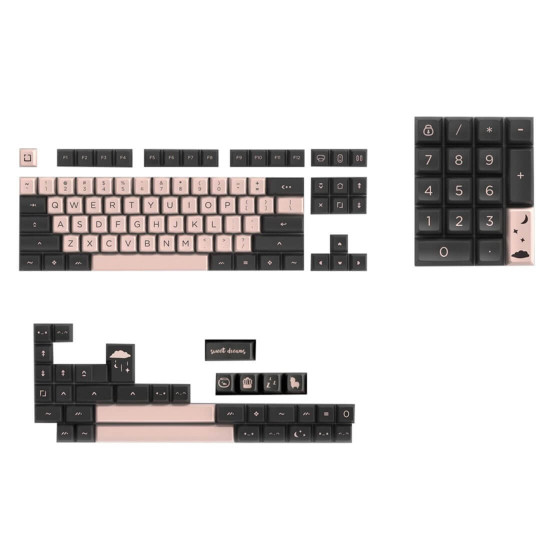 139pcs yagekeycap pink black keycaps