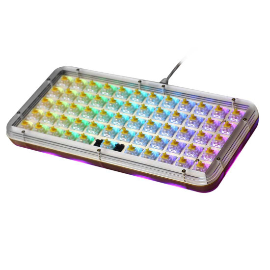 59-key rgb backlit hot-swappable mechanical keyboard customized planck kit