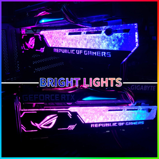 customized 5v 3-pin rgb graphics card holder colorful rgb gpu support video card holder bracket