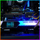 customized 5v 3-pin rgb graphics card holder colorful rgb gpu support video card holder bracket with 2.2 display screen