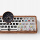 61-key solid wood mechanical wired keyboard set 60% lined switch seat hot-swappable with rgb light