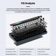 64-key rgb sonic spectrum cnc aluminum alloy titanium linear gray hot-swappable customized mechanical keyboard kit