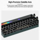 64-key rgb sonic spectrum cnc aluminum alloy titanium linear gray hot-swappable customized mechanical keyboard kit