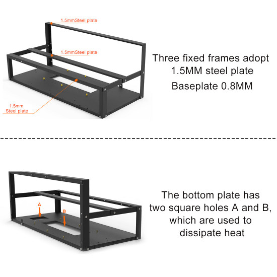 8 graphics mining rig frame