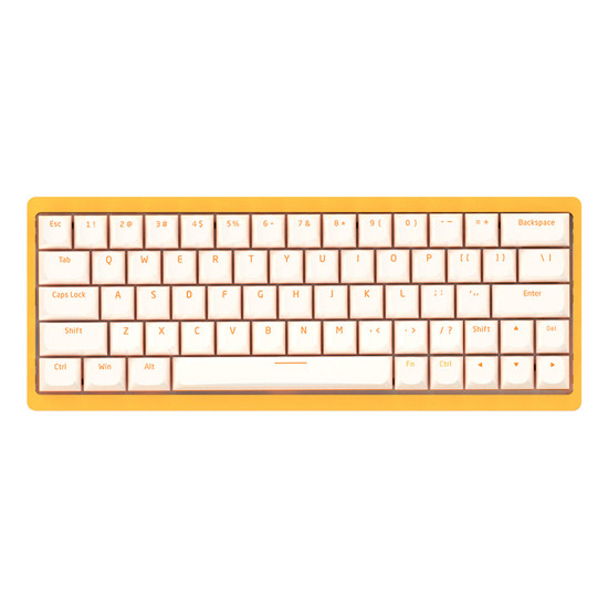 ac064 wired bluetooth three-mode mechanical keyboard with hot-swappable rgb backlit banana switch