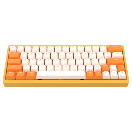 ac064 wired bluetooth three-mode mechanical keyboard with hot-swappable rgb backlit banana switch