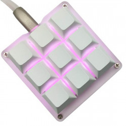 amazing9 square keycaps portable rgb one-handed numeric keyboard