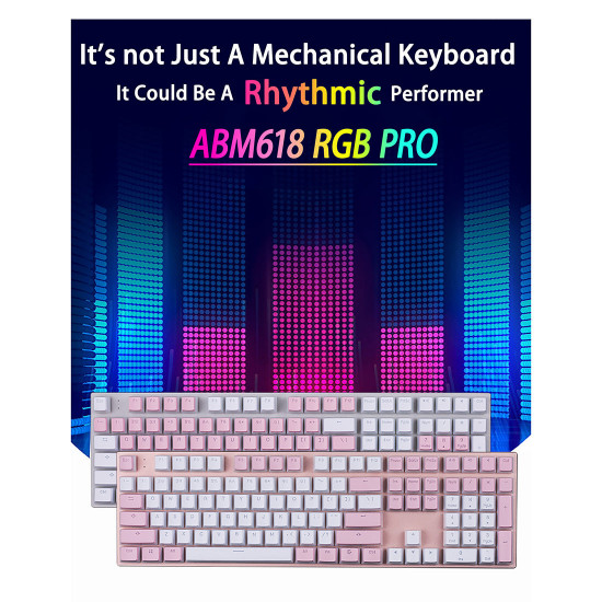 cidoo abm618 rgb light pudding keycap keyboard