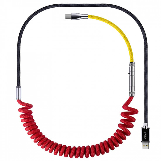 coiled type c usb cable