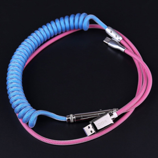 coiled type c usb cable