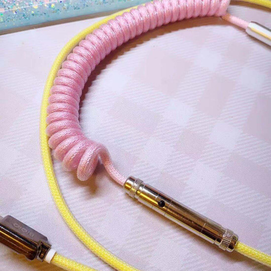 coiled type c usb cable