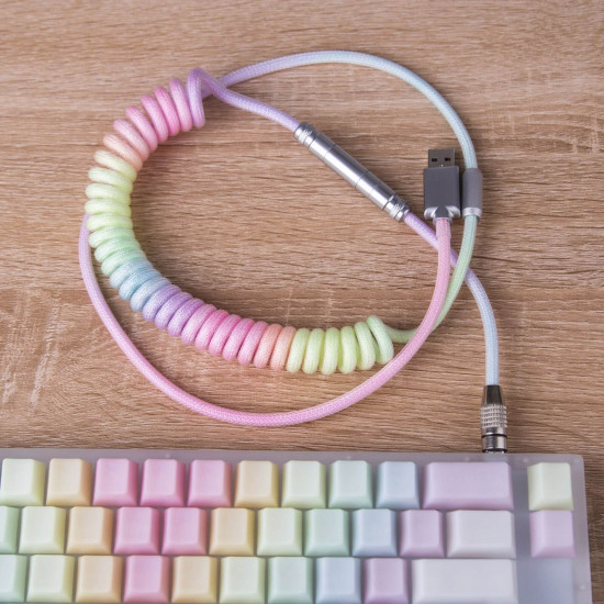 coiled type c usb cable