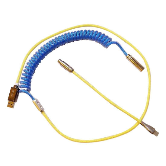 coiled type c usb cable