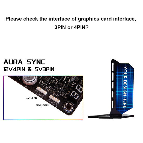 customizable symphony rgb graphics card bracket