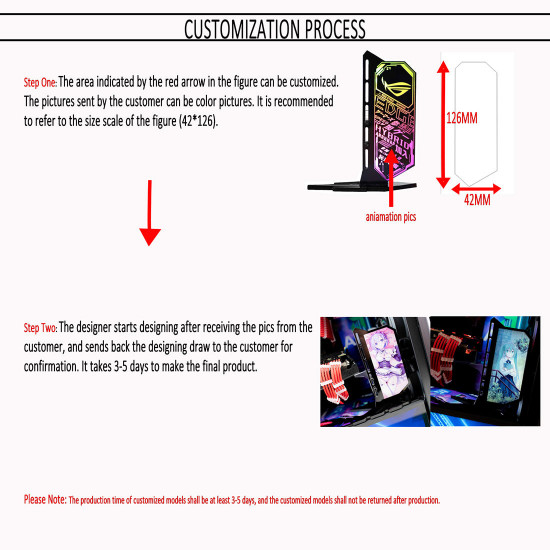 customizable symphony rgb graphics card bracket