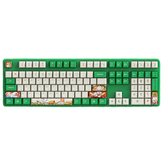 dagk 132pcs pbt dye-sub mahjong keycaps