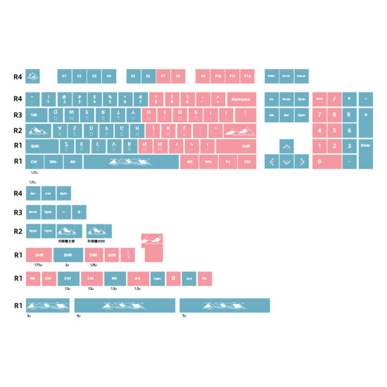 deerwalk customized mechanical keyboard pbt thermal sublimation keycap