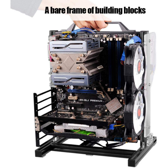 diy portable computer motherboard case rack