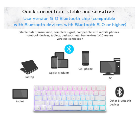 dk61 60% bluetooth dual-mode mechanical keyboard