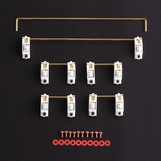 equalz ear screw satellite switch v3 chromatic pcb satellite switch repaired customized mechanical keyboard accessories white + gold steel wire v3