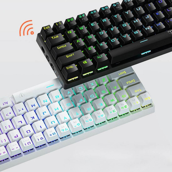 et61 61 keys wireless bluetooth rgb 60% mechanical gaming keyboard