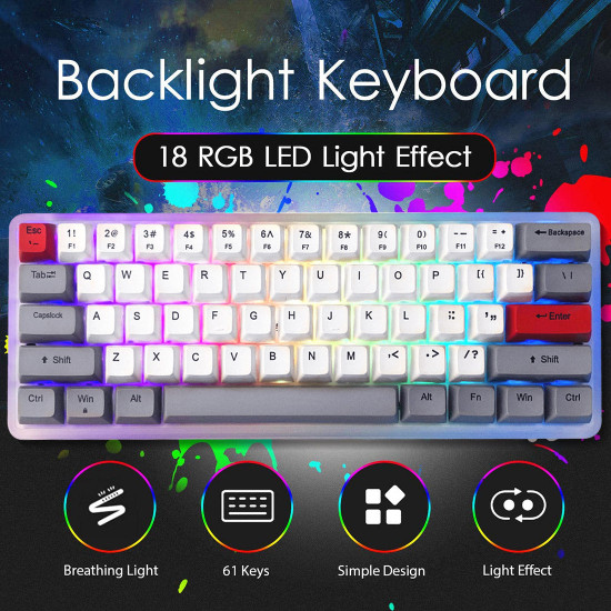 frosted acrylic shell 60% wired mechanical keyboard switch keyboard with pbt keycap pre-order