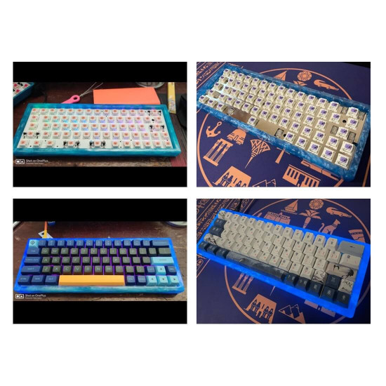 gh60 customized backlight resin hard shell case