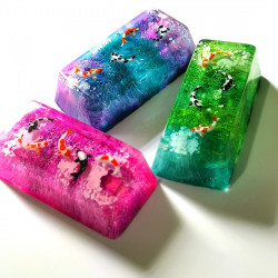 handmade customized resin koi fish keycap