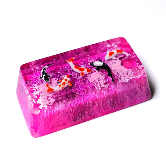 handmade customized resin koi fish keycap