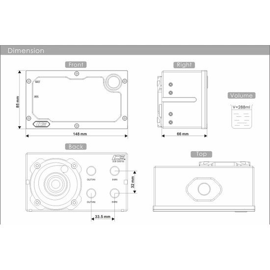 icemancooler single d5 water pump dual optical drive integrative water tank pom water tank d5 water tank