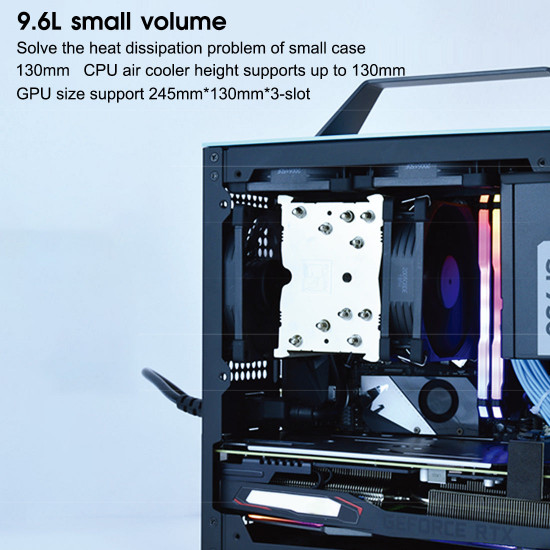 itx mini chassis 9.6l portable side through sfx power supply itx chassis