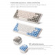 keydous nj68 three modes 2.4g plug wire bluetooth hot plugging rgb keyboard wireless technical keyboard