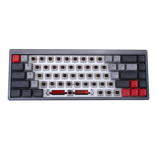 68-key diy 65% qmk hot-swappable rgb led backlit type c pcb mechanical keyboard kit pre-order