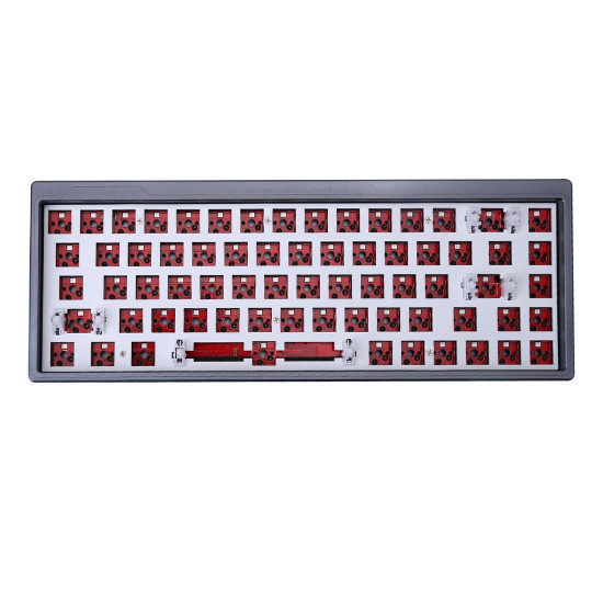 68-key diy 65% qmk hot-swappable rgb led backlit type c pcb mechanical keyboard kit pre-order