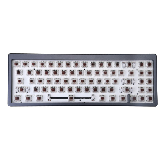 71-key diy 65% qmk hot-swappable rgb led backlit type c pcb mechanical keyboard kit pre-order