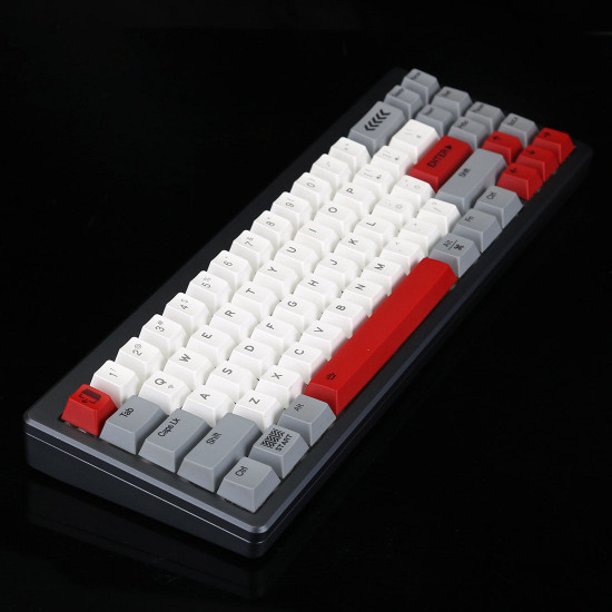 71-key diy 65% qmk hot-swappable rgb led backlit type c pcb mechanical keyboard kit pre-order